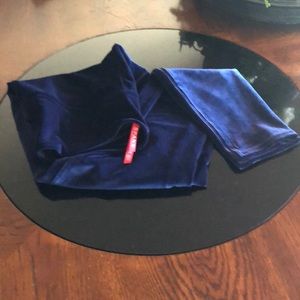Spanx dark blue velvet legging